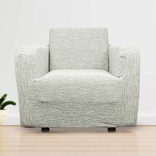 Ahes Düz Desen Tekli Koltuk Örtüsü Koltuk Kılıfı Streç Lastikli Esnek Taş Gri 80 x 130