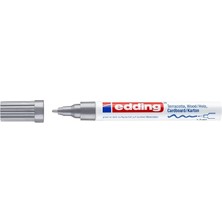 Ahes 4040 Mat Mürekkepli Boya Kalemi - 1 Marker - Yuvarlak Uç 1-2 mm - Gümüş - Pürüzlü, Koyu Veya Gözenekli Yüzeylere Yazı Yazmak ve Süslemek Için - Terakota, Karton, Ahşap Için Ideal