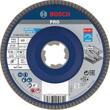 Ahes 1x Pro Metal X571 Yelpaze Taşlama Diski, X-Lock Için Açılı Tasarım (Çelik, Paslanmaz Çelik, Ø 125 Mm, Granülasyon 60, Profesyonel Aksesuar Küçük Açılı Taşlama Makinesi)