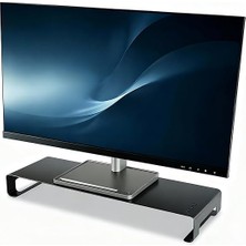 Ahes Riser Masaüstü Monitör Standı - Monitör Yükseltici (Siyah, Large)
