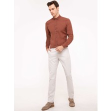Cacharel Gri Slim Fit Kanvas Pantolon