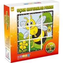 Ahes Uçan Hayvanlar 3D Puzzle - 9 Küp 6 Yapboz
