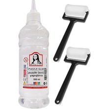 Ahes Yapıştırıcı 500 ml 1 Adet ve Silindir Sünger Fırça 2 Adet Monalisa Pazıl Yapıştırıcısı