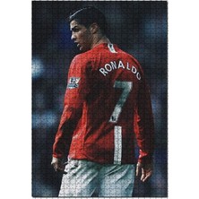 Ahes Manchester United 7 Numara Ronaldo 1000 Parça Puzzle Yapboz Mdf Ahşap