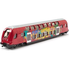 Ahes 1791, Çift Batonlu Tren, 1:87, Metal/plastik, Grafiti Görünümlü, Diğer Siku Oyuncakları ile Uyumlu, Kırmızı