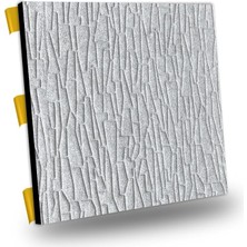 Ahes Kendinden Yapışkanlı Akustik Ses ve Isı Yalıtım Paneli Keçe Dekota Geometrik Desenli Açık Gri 49X49 cm (6 Adet (1,44 M²))