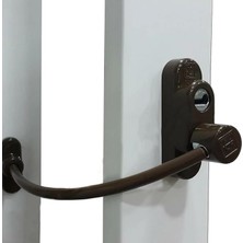 Ahes Penkid Çelik Halatlı Kablolu Pvc Pencere Emniyet Çocuk Güvenlik Kilidi 5 Adet (Koyu Kahverengi)