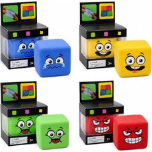 Ahes Küp Emoji Yüzlü Squishy Stres Oyuncağı Şekilli Fidget Topu Smiley 1 Adet