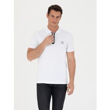 Cacharel Beyaz Slim Fit Polo Yaka T-Shirt
