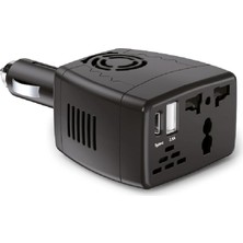 Ahes 12V Araç Invertörü 150W 220V Priz Çevirici USB ve Type-C