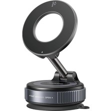 Ahes Magsafe Car Mount, Vacuum Car Phone Mount With Strong Magnet, 360° Metal Strut Suction Cup Phone Mount For iPhone 17 Pro Max/16 15 14 13 12 Series& Android Magsafe Case, Black Siyah Standart