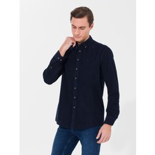 Cacharel Lacivert Slim Fit Uzun Kollu Gömlek