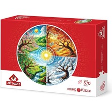 Ahes Puzzle Dört Mevsim Çarkı 570 Parça Round Puzzle