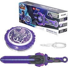 Ahes Nado Savaş Üstleri Erkek Çocuklar Için Patlama Oyuncağı Grils Yaş 5+ Oyun Üstü Oyuncaklar, Kılıç Fırlatıcı - Dream World Magic Dragon, Lightning Purple