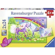 Ahes 2X24 Parçalı Puzzle Gökkuşağı Atları