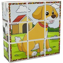 Ahes Çiftlik Hayvanları 3D Manyetik Puzzle (9 Mıknatıslı Küp 6 Yapboz)