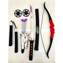 Ahes Samuray Savaşçı Kılıç ve Yay Seti Oyuncak Katana Mınçıka Shuriken Yay Set