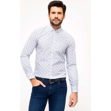 Cacharel Indigo Slim Fit Uzun Kollu Gömlek