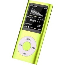 Ahes Mp3 Çalar Ses Kayıt Fm Radyo Sd Kart Girişli Mp4 Player 1.8 Inç Renkli Ekran Yeşil