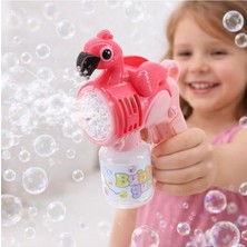 Ahes Tabancası Sevimli Yüksek Kalite Köpük Çıkarma Makinası Pilli Unicorn-Flamingo-Kurbağa Flamingo