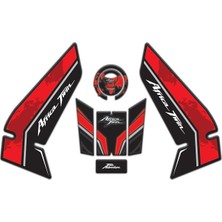 Ahes Africa Twin CRF1100L 2016-2025 Uyumlu Tank Pad Seti Siyah Kırmızı