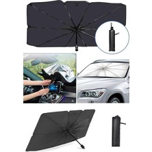 Ahes Katlanabilir Araç Içi Ön Cam Güneşliği Araba Şemsiye Güneşlik Torpido Koruyucu Güneşlik Oto Güneş Şemsiyesi Uv Işın Engelleyici Universal/tüm Araçlara Uyumlu Deri Kılıflı (140 cm x 78 Cm)