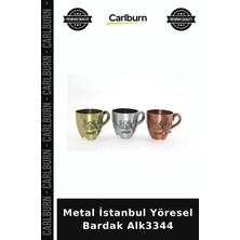 Carlburn Özel Üretim Hediyelik Hatıra Dekoratif Koleksiyon Metal Istanbul Yöresel Bardak ALK3344