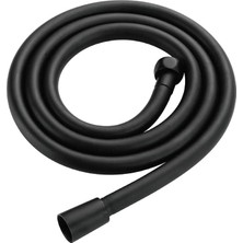 Ahes Banyo Mat Siyah Pvc Hortum Duş Spirali 150CM Tüm Duş Başlıklarıyla Uyumludur