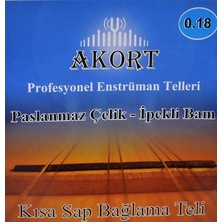 Ahes Kısa Sap Bağlama-Saz Teli 0.18 + Tezene Hediye
