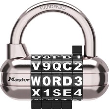 Ahes Lock Asma Kilit, Kendi Word Şifreli Kilidinizi Ayarlayın, 2-1/2 Inç Geniş, Siyah, 1534DBLK