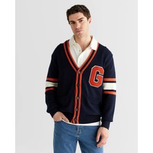 Gant Erkek Lacivert Regular Fit V Yaka Hırka