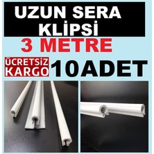 Ahes Sera Klipsi 3 Metre 10 Adet Sera Naylonu Tutturucu Klips