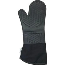 Ahes Silikon Yanmaz Yapışmaz Isı Yalıtımlı Mutfak Fırın Eldiveni, Döküm Tencere Sahan Tutacağı, 35 cm