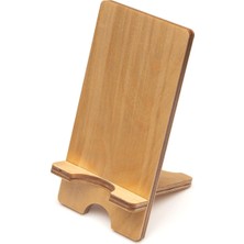 Ahes Design Masif Ahşap Telefon ve Tablet Standı – Premium Kalın Masif Ahşap Masaüstü Tutucu – iPhone ve iPad Uyumlu (Dayanıklı Huş Kontrplak)