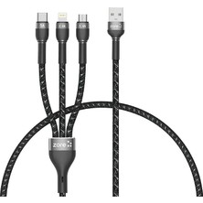 Ahes Shira Serisi 3 In 1 USB Kablo 30CM