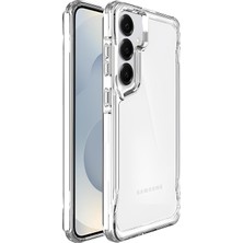 Ahes Samsung Galaxy S25 Için Crystal Armor Serisi Şok Emici Yumuşak Silikon Kenar Arkası Sert Polikarbonat Darbeye Dayanıklı Şeffaf Kılıf (Galaxy S25)