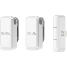 Ahes Wireless Micro - Akıllı Telefon ve Bilgisayar Uyumlu Kompakt Kablosuz Mikrofon Seti, Şarj Kutulu, Iki Verici, Bir Alıcı, Lighting, Beyaz