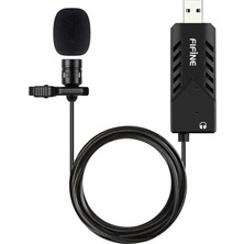 Ahes Technology USB Yaka Mikrofon, Klipsli Kardiyot Kondansatörlü Bilgisayar Mikrofonu Tak ve Çalıştır USB Mikrofon, Pc ve MAC-K053 Için Ses Kartı