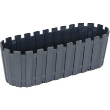Ahes Balkon Saksı 40 cm 6 Litre (Antresit)