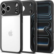 Ahes iPhone 17 Pro ile Uyumlu Kılıf Ultra Hybrid Sararmaya Dayanıklı Siyah Şeffaf Kapak - ACS10065 (Spigen Tr Garantili)