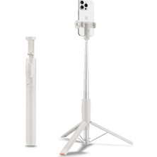Ahes Kablosuz Bluetooth Selfie Çubuğu Uzaktan Kumandalı Tripod / 1.4 Metre Kolay Taşınabilir S541W Bej - AMP09337 (Spigen Tr Garantili)