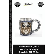 Carlburn Özel Üretim Hediyelik Alternatif Paslanmaz Çelik Kurukafa Kupa Bardak ALK2564