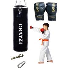 Ahes Dolu Boks Kum Torbası Boks Eldiveni Set + Askı Aparatı 70X25CM