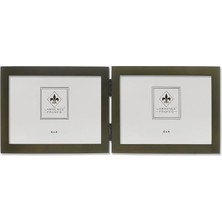 Ahes Frames Collection Hinged Double Yatay Wood Picture Frame Gallery, 4 6 Inç, Green