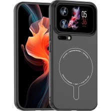 Ahes Xiaomi 17 Pro Max ile Uyumlu M-Safe Şarj Özellikli Kamera Korumalı Elio Sert Pc Kapak Ultra Ince Mat Yüzey Manyetik Şarj Destekli Koruyucu Mi 17 Pro Max Için Kılıf Siyah