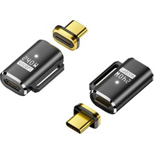 Ahes 240W Pd3.1 Manyetik Usb-C Adaptör | 40GBPS Usb4.0 Veri Aktarımı | Tam Fonksiyonlu ve Çok Yönlü Otget