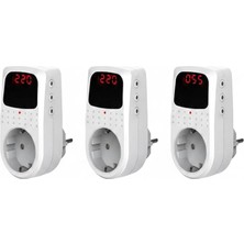 Ahes Korumalı Regülatör Priz - 4000W Yüksek Güç, Düşük Voltaj Koruması (150V-210V), Yıldırım ve Çocuk Emniyetli Voltaj Sabitleyici Koruyucu Priz (1)