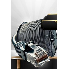 Ahes M108XF Cat6 Ftp Ethernet Kablosu 210 Metre Dış Mekan Uv Korumalı, Parazit Önleyici, Çift Katmanlı Pe+Pvc Koruma, 23AWG 0.60MM RJ45 Internet Kablosu