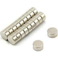 Ahes Magnet 8 x 3 mm Yuvarlak Neodyum Mıknatıs - 50 Adet