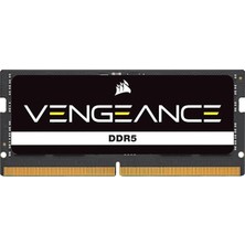 Ahes Vengeance Sodımm Ddr5 Ram 16GB (1X16GB) 5600MHZ CL48 Intel Xmp Icue Uyumlu Bilgisayar Belleği - Siyah (CMSX16GX5M1A5600C48)